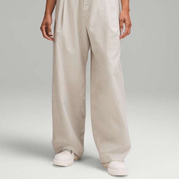 Lululemon LAB Jacquard Wide-Leg Pant 14 Leopardo Jacquard Dove Grey NEW $168 - Picture 3 of 6